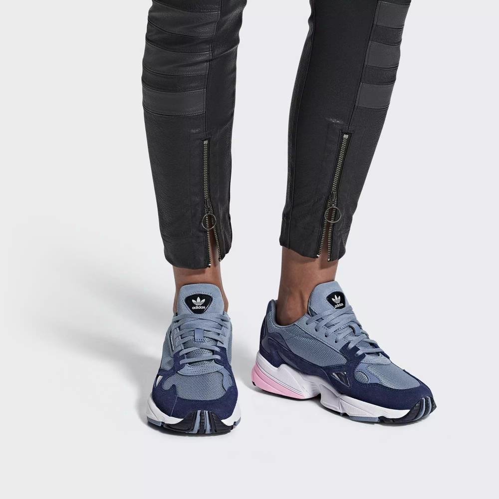 Adidas Falcon Tenis Azules Para Mujer (MX-70100)